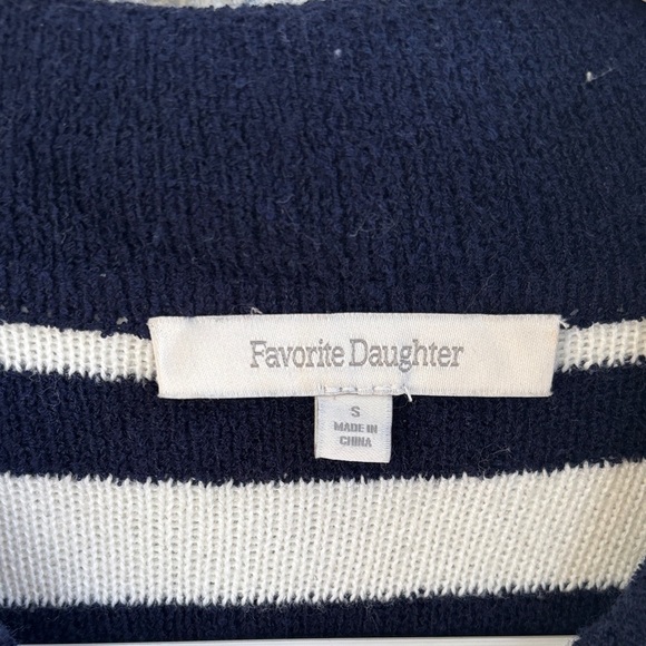 Favorite Daughter The Annabel Nautical Navy and White Striped Button-Up Jacket - Picture 4 of 7